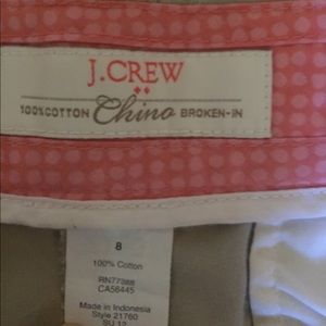 Light khaki chinos from J. Crew